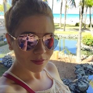 Guess Pink Mirrored Sunglasses